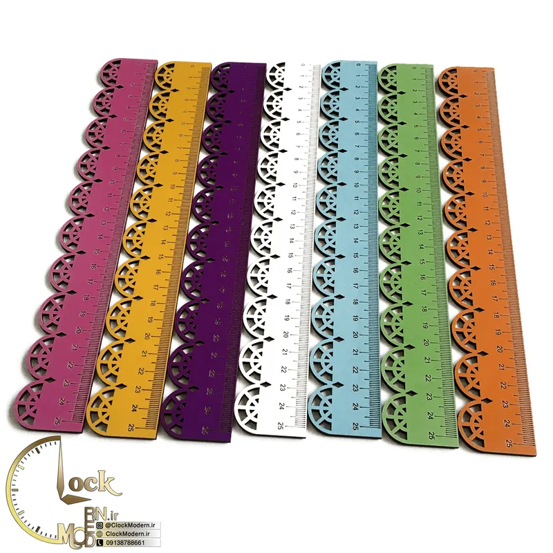 خط کش 25 سانتی متری چوبی کد M008 gallery0