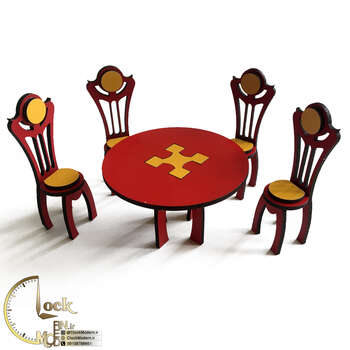میز و صندلی ناهار خوری دکوری چوبی کد M011