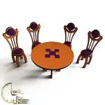 میز و صندلی ناهار خوری دکوری چوبی کد M012 thumb 1