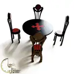 میز و صندلی ناهار خوری دکوری چوبی کد M014 thumb 2