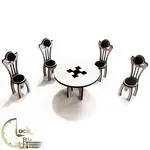میز و صندلی ناهار خوری دکوری چوبی کد M015 thumb 1