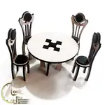 میز و صندلی ناهار خوری دکوری چوبی کد M015 thumb 2