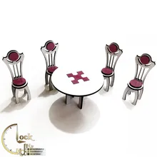 میز و صندلی ناهار خوری دکوری چوبی کد M016 gallery0