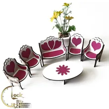 مبل تزئینی چوبی کد M069 gallery0