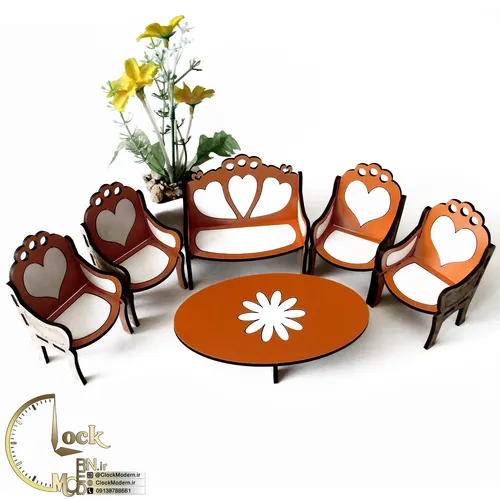 مبل تزئینی چوبی کد M070