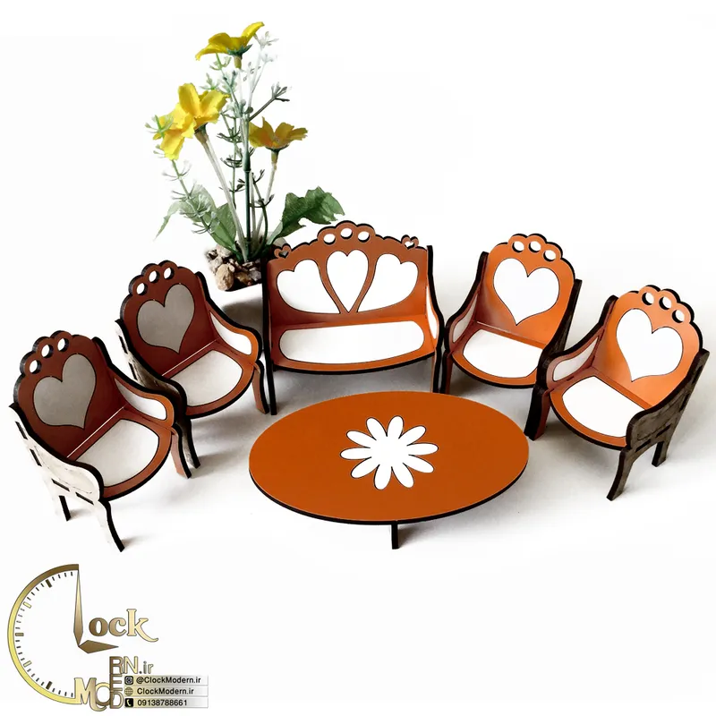 مبل تزئینی چوبی کد M070 gallery0