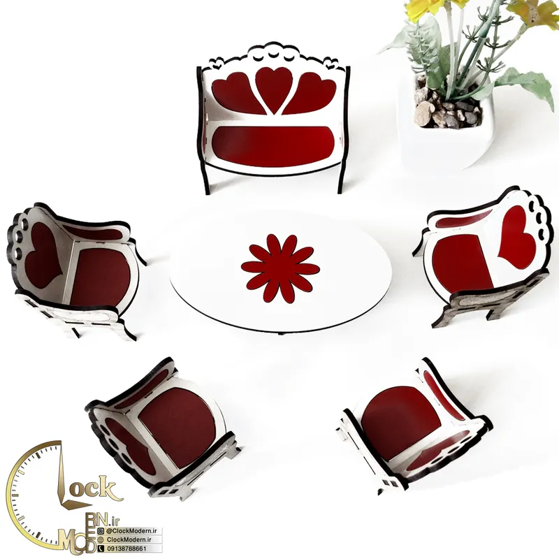 مبل تزئینی چوبی کد M071 gallery1