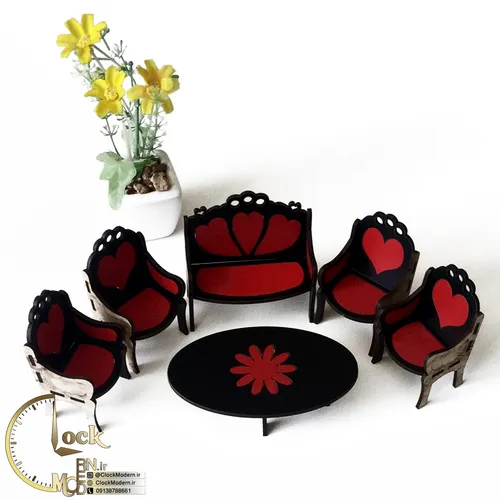 مبل تزئینی چوبی کد M072