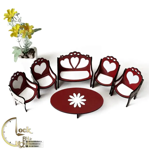 مبل تزئینی چوبی کد M073