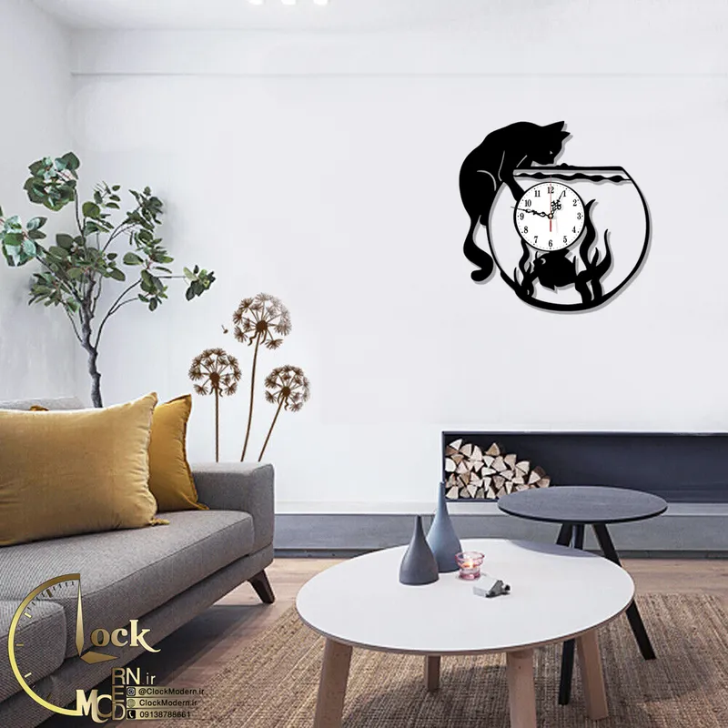 طرح گربه و تنگ ماهی کد 1310 gallery1